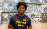 Michigan Wolverines football running back Justice Haynes transferred in from Alabama. (Photo by Clayton Sayfie / TheWolverine.com)